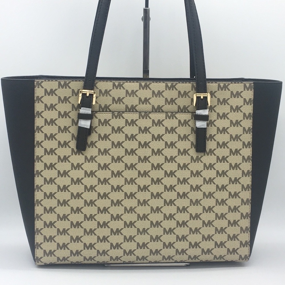 MICHAEL KORS MD TZ TOTE NAT/BLACK 38S9CTVT… - Picture 3 of 14